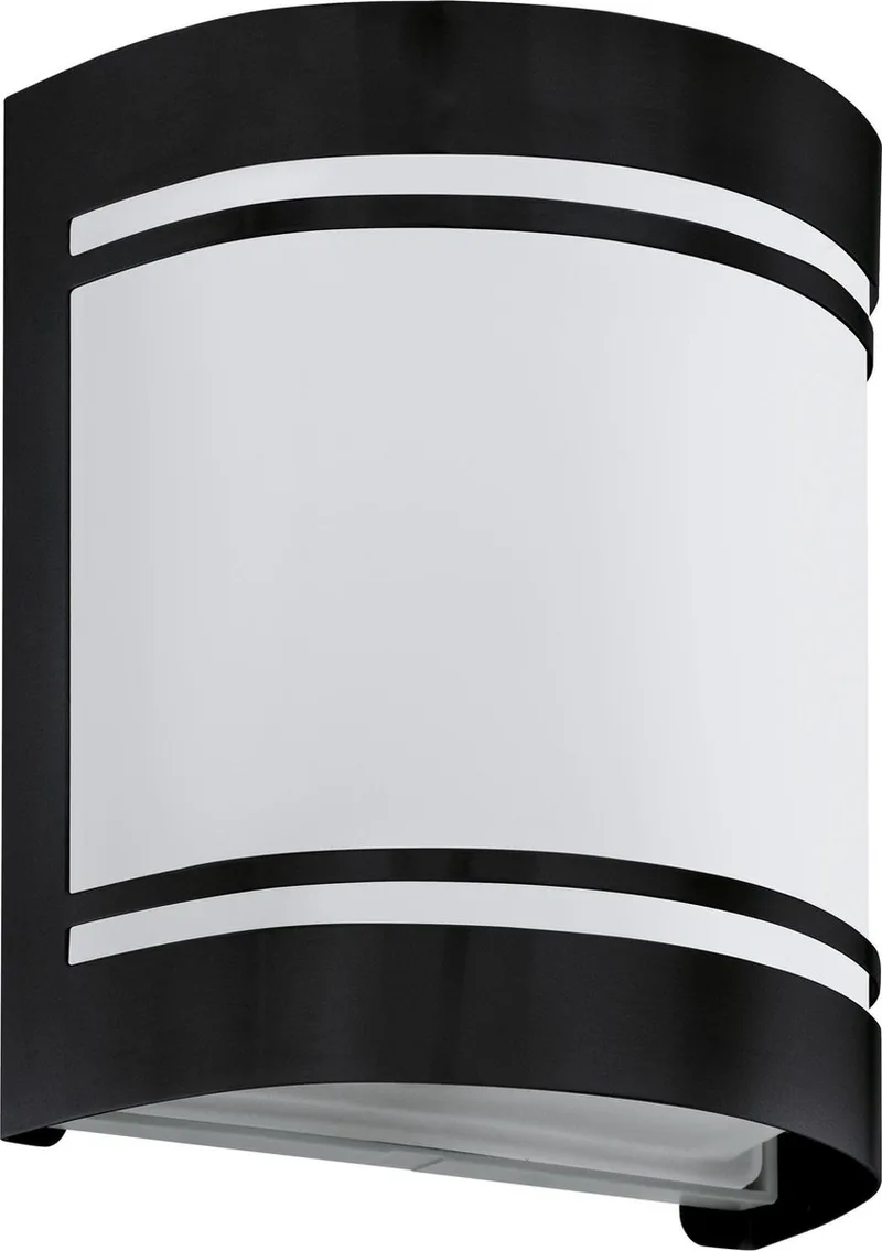 Cerno Wandlamp Buiten - E27 - 16,5 cm - Zwart/Wit by EGLO in Black – product photo