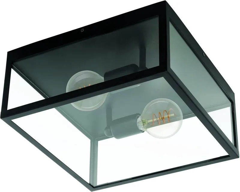 Charterhouse Plafondlamp - E27 - 36 cm - Glas de EGLO en Noir – photo produit