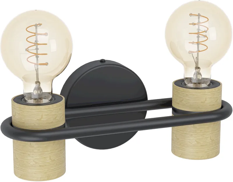 Chieveley Wandlamp - E27 - 28.5 cm van EGLO in Zwart – productfoto
