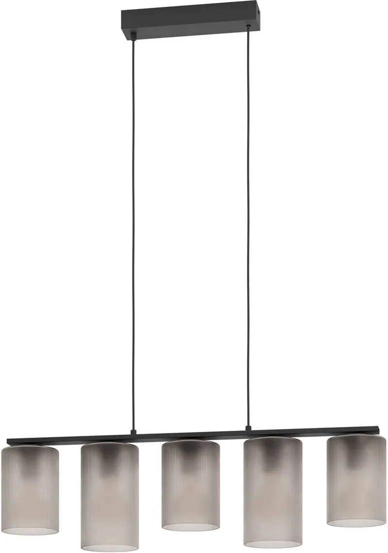 Colomera Hanglamp - E27 - 80 cm - Zwart | Mat Grijs de EGLO en Noir – photo produit