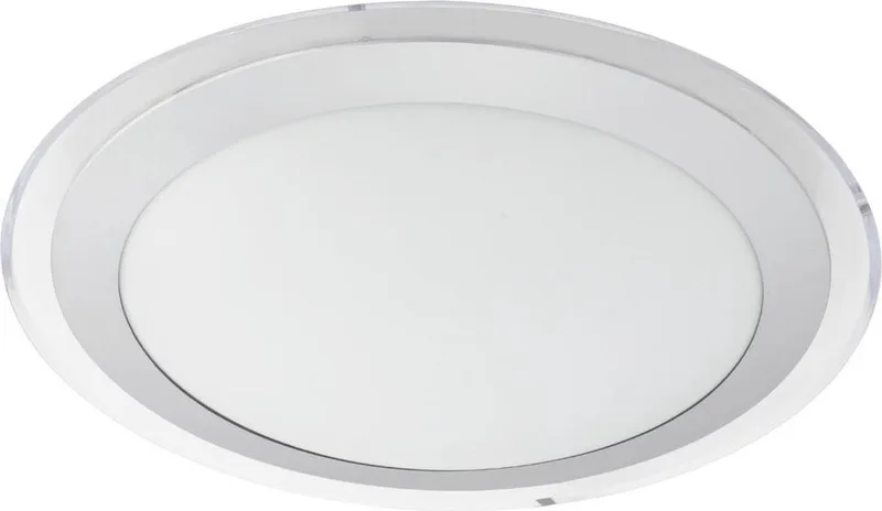 Competa 1 - Wand/Plafondlamp - 1 Lichts - Ø335mm. - Wit, Zilver, Helder de EGLO en Blanc, Argent, Helder – photo produit