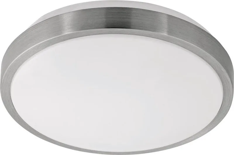 Competa 1 - Wand/Plafondlamp - 1 Lichts - Wit, Nikkel-Mat de EGLO en Blanc, Nikkel-Mat – photo produit
