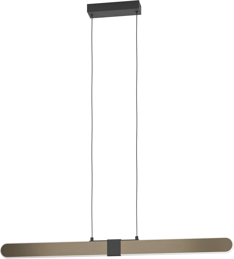 Concesio Hanglamp - 103,5 cm - Brons/Zwart - Instelbaar wit licht (warm, neutraal en daglicht) de EGLO en BronsZwart – photo produit