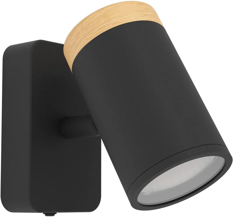 Consuma Spot - Badkamer - GU10 - 11 cm - Zwart/Bruin de EGLO en Noir – photo produit