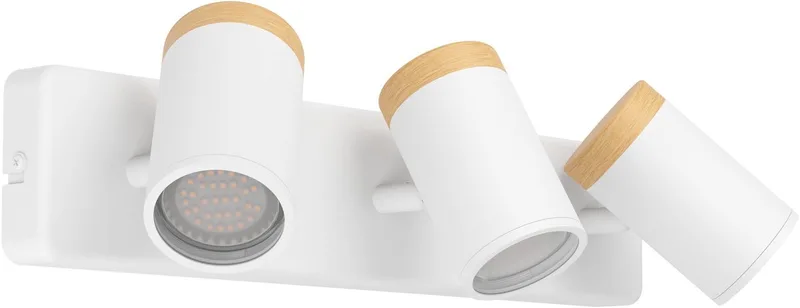 Consuma Spot - Badkamer - GU10 - 40 cm - Wit/Bruin de EGLO en Blanc – photo produit