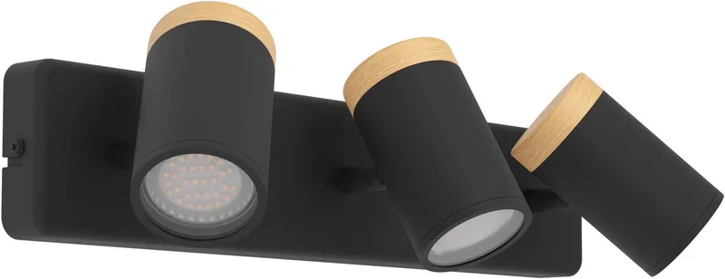 Consuma Spot - Badkamer - GU10 - 40 cm - Zwart/Bruin von EGLO in Schwarz – Produktfoto
