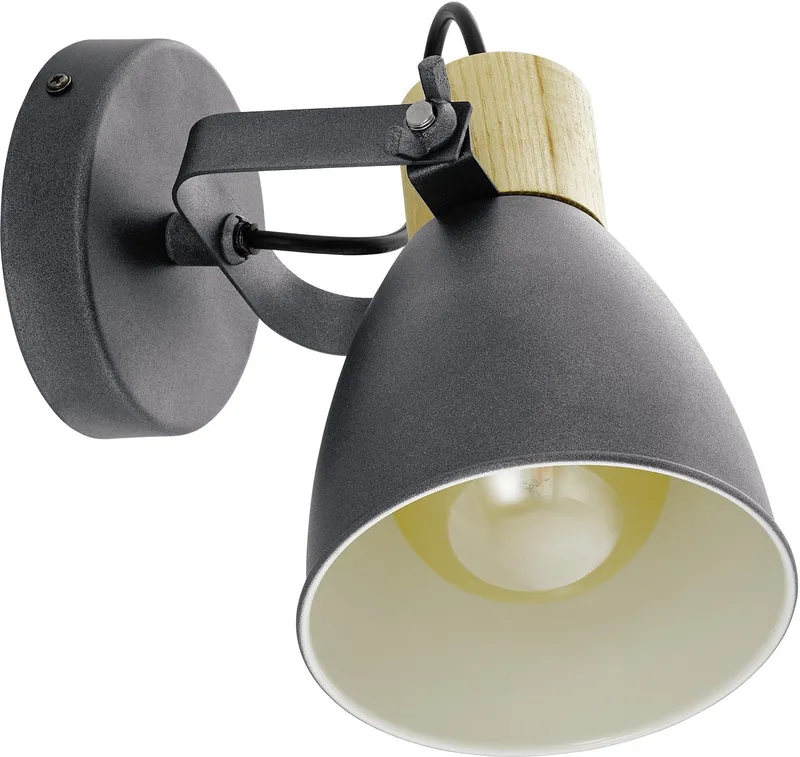 Coswarth Spot - E27 - 48 cm - Zwart | Crème de EGLO en Gris – photo produit
