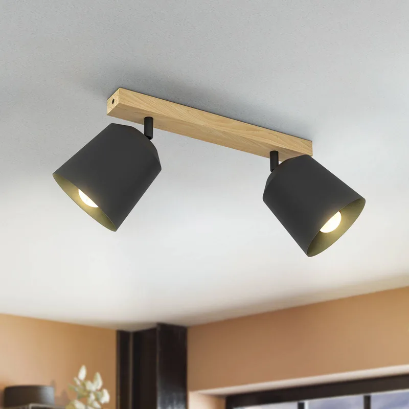 Cotorro plafondspot, 2-lamps by EGLO in Brown, Black – product photo