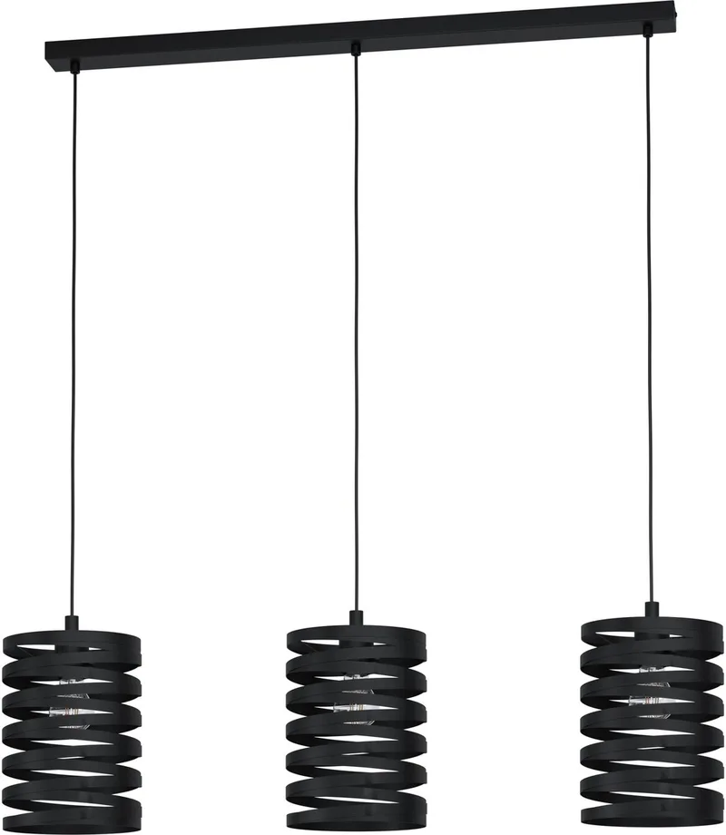 Cremella Hanglamp - E27 - 94 cm van EGLO in Zwart – productfoto