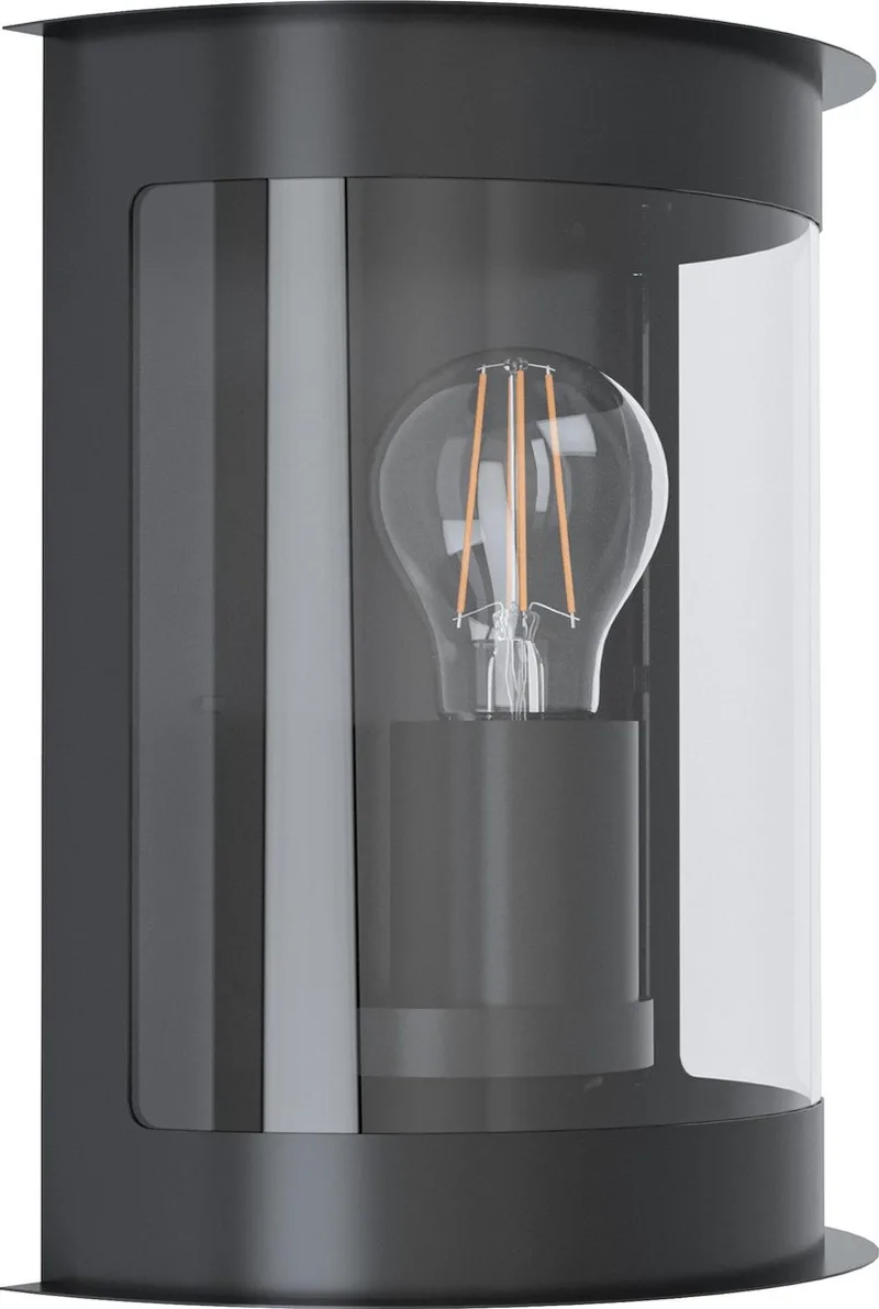 Daril 1 Wandlamp Buiten - E27 - 24 cm de EGLO en Noir – photo produit