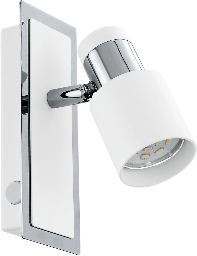 Davida Spot - 1 Lichts - Chroom de EGLO en Blanc – photo produit