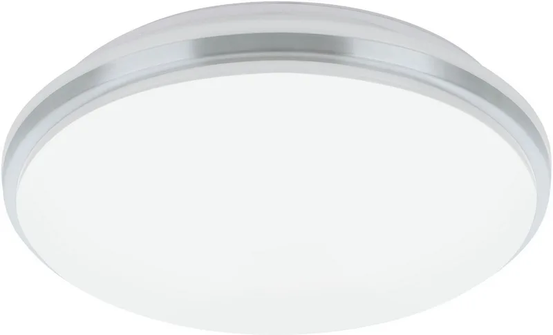 Deckenleuchte PINETTO, LED fest integriert, Neutralweiß, Bürolampe, Küche Büro Badezimmer, Flur, minimalistisch, 34x34x6,5cm de EGLO en Argent – photo produit