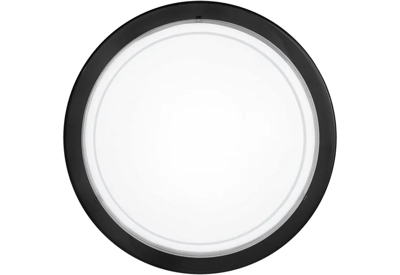 Deckenleuchte PLANET 1, Dimmfunktion, ohne Leuchtmittel, Wohnzimmerlampe, Flurlampe, Esszimmer, Büro, zeitlos, 29x29x8,5cm von EGLO in Schwarz – Produktfoto
