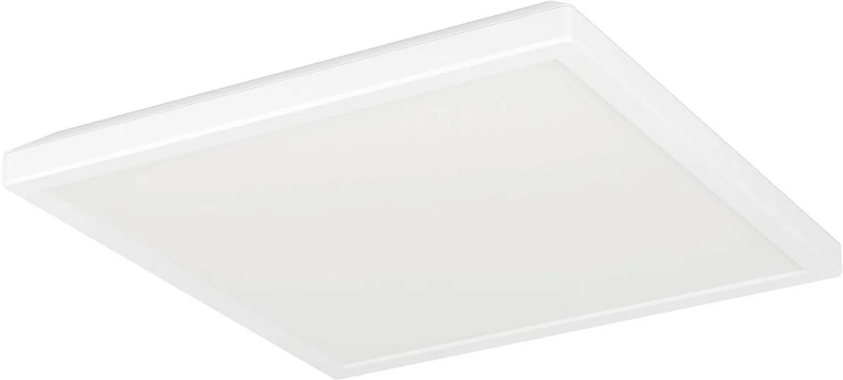 Deckenleuchte Rovito Deckenlampe, Deckenbeleuchtung, Badlampe, Kunststoff, IP44, mehrere Helligkeitsstufen, LED fest integriert, Neutralweiß, Kaltweiß, Warmweiß, Wand-/Deckenleuchte - L29 x B29 x H3 cm - 13,4W inkl. de EGLO en Blanc – photo produit