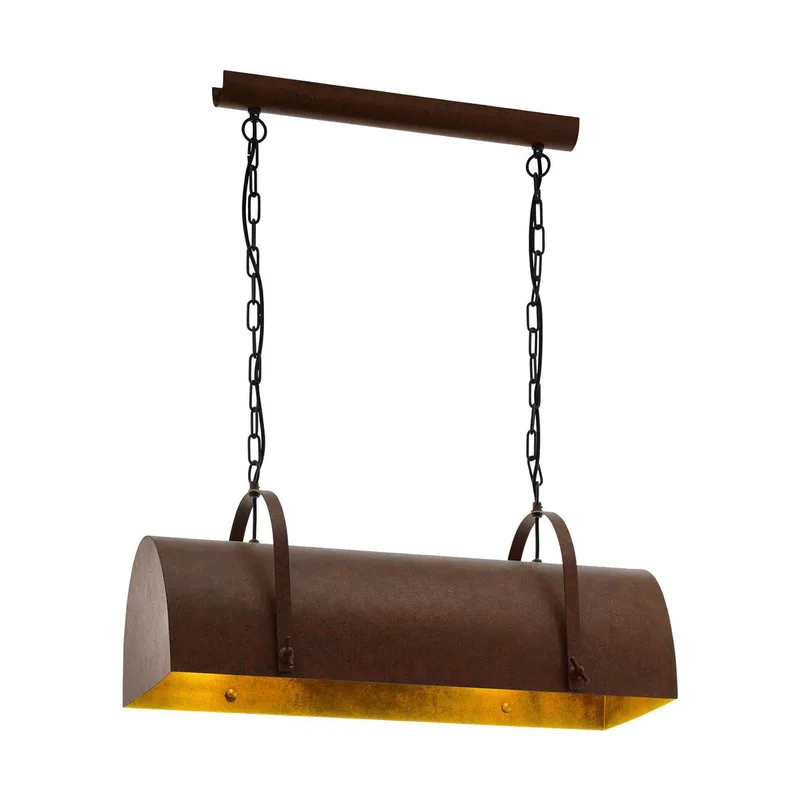 Deerhurst - hanglamp - 2-lichts - E27 - roestbruin by EGLO in Brown – product photo