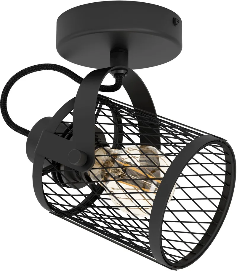 Dellow 1 spot - E27 - 1 lichts by EGLO in Black – product photo