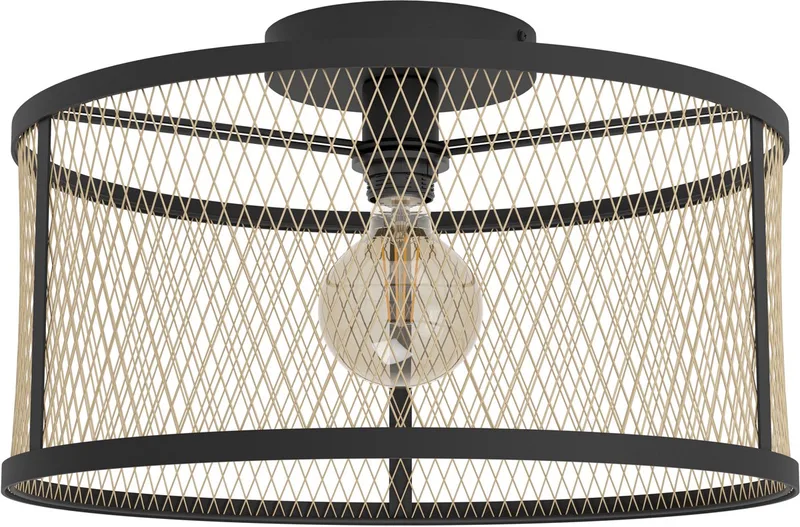 Dellow Plafondlamp - E27 - Ø 45 cm - Zwart | Goud by EGLO in Black – product photo