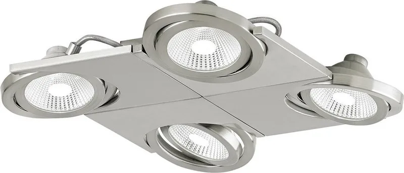 design Brea - Spot - 4 Lichts - Wit, Helder by EGLO in Nikkel-Mat – product photo