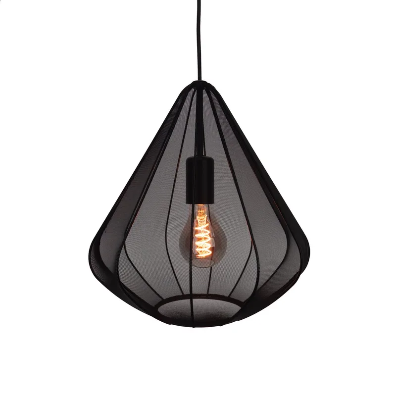 Dolwen Hanglamp - E27 - Ø 33,5 cm - Textiel de EGLO en Noir – photo produit