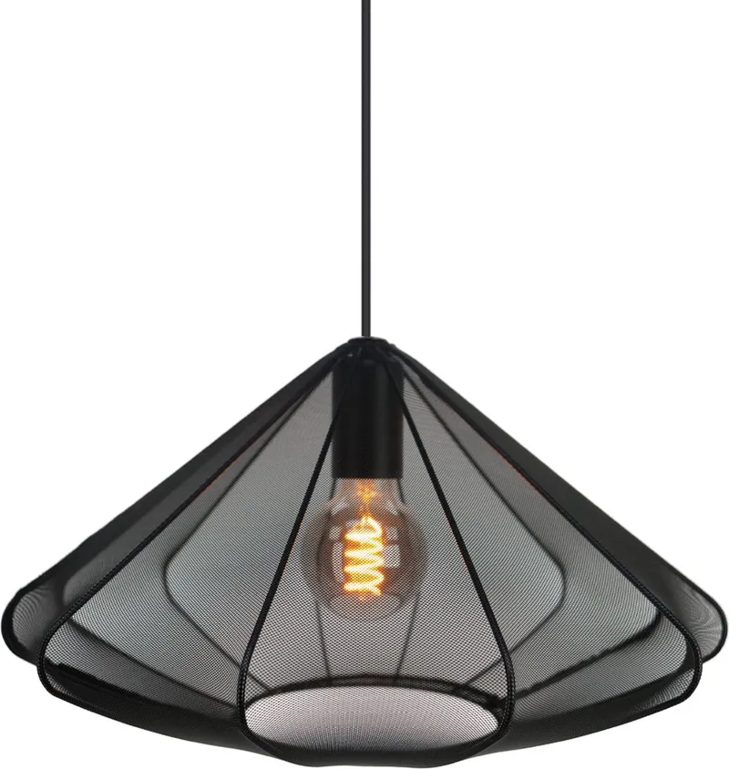 Dolwen Hanglamp - E27 - Ø 42,5 cm - Textiel de EGLO en Noir – photo produit