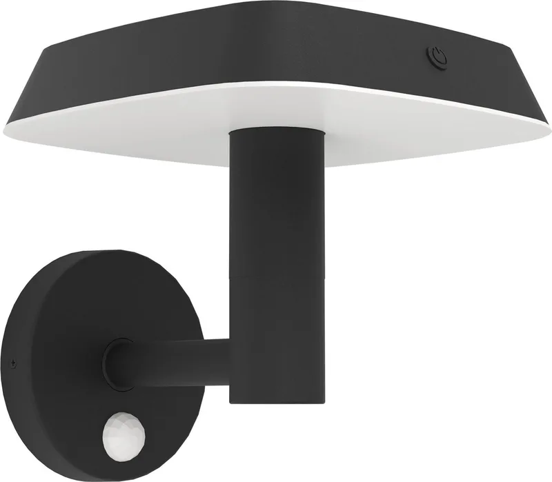 Dreoli Solar Wandlamp Buiten - zonne-energie - LED - 21 cm - Zwart/Wit fra EGLO i Sort – produktbillede