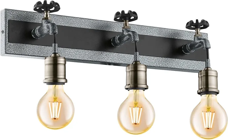 EGLO 49103 wandverlichting Zilver Geschikt voor gebruik binnen E27 by EGLO in Black – product photo