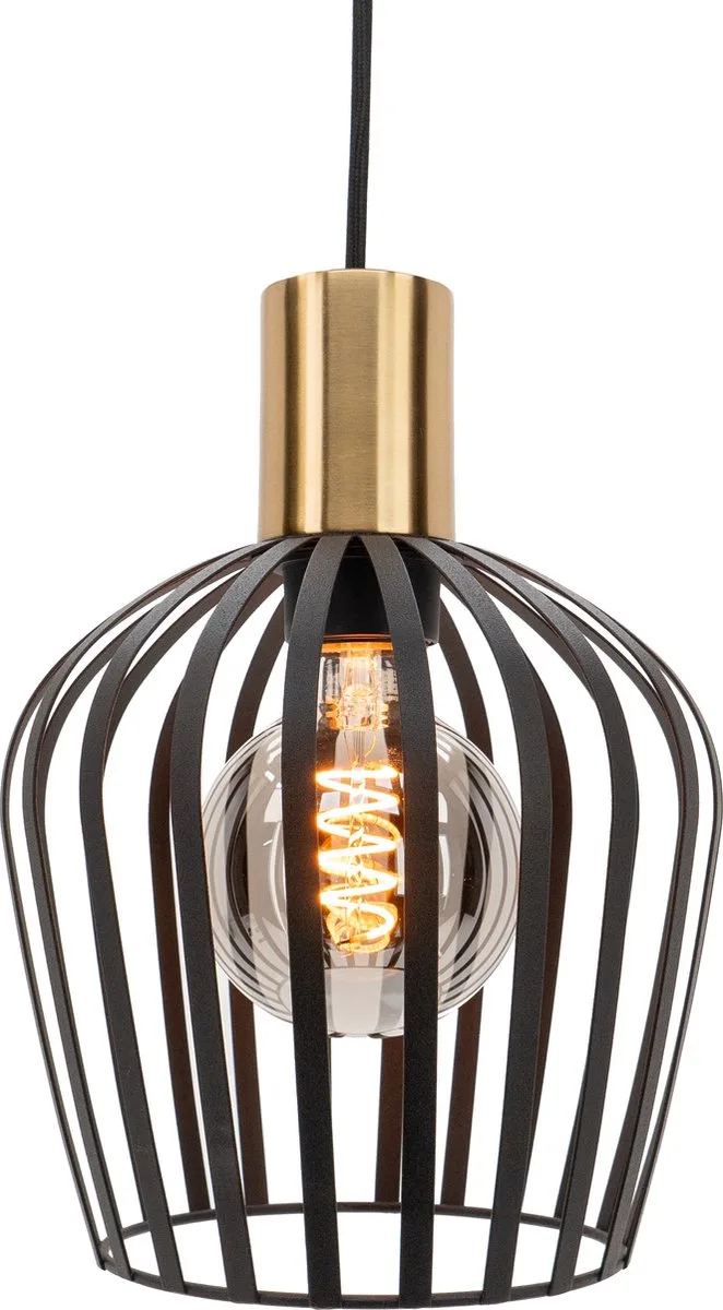 Empoli Hanglamp - E27 - Ø 20 cm - Zwart/Goud från EGLO i Svart – produktbild