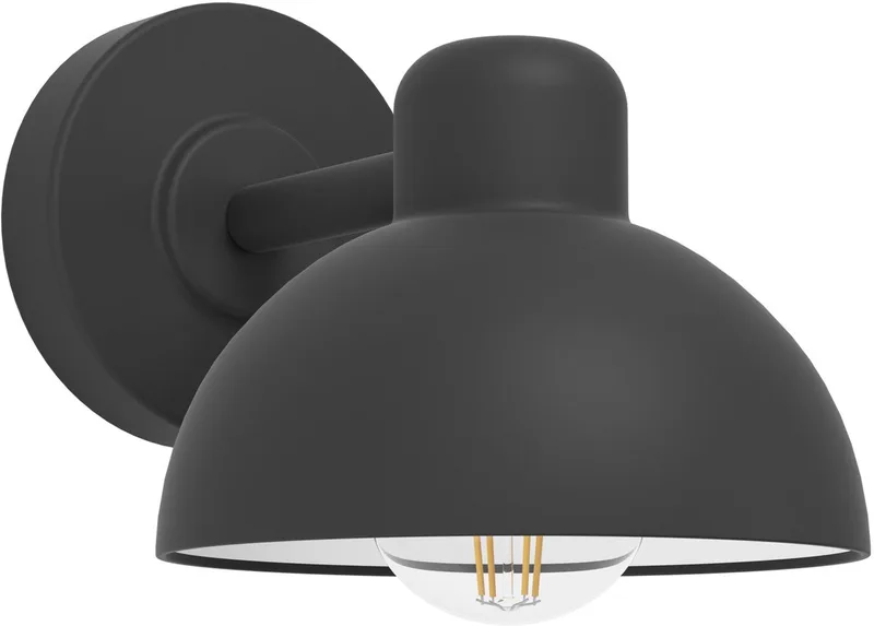 Entrimo Wandlamp Buiten - E27 - 20 cm - Zwart/Wit von EGLO in Schwarz – Produktfoto