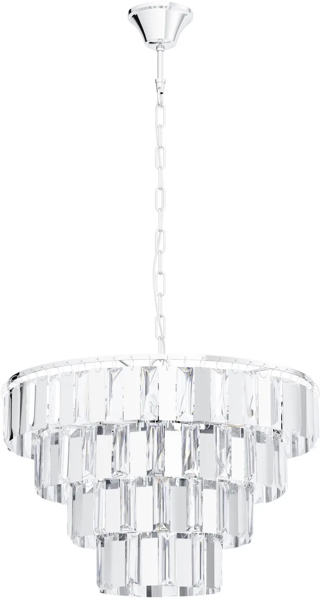 Erseka Hanglamp - E14 - Staal | Glas de EGLO en Chrome – photo produit