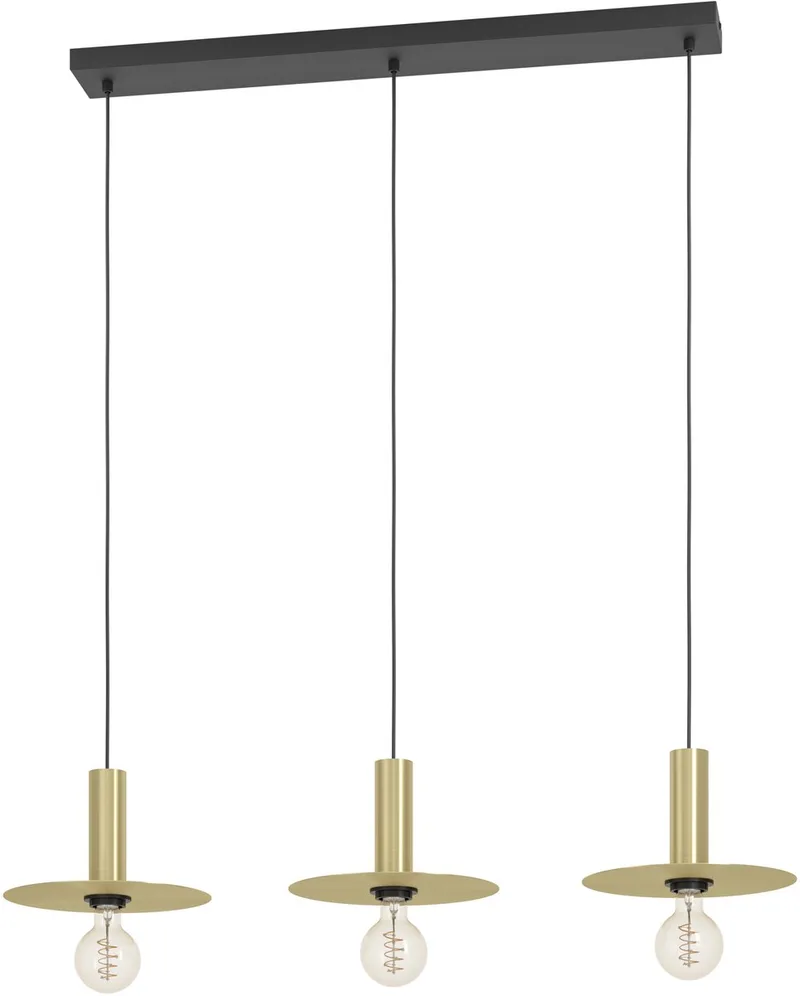Escandell Hanglamp - E27 - 95 cm - Goud - Staal van EGLO in Zwart – productfoto