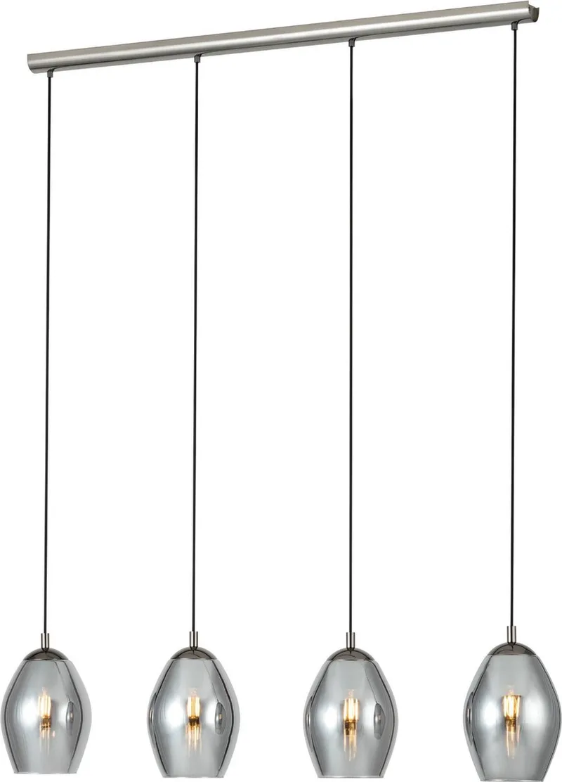 Estanys Hanglamp - E27 - 113 cm - rookglas - Grijs/Zwart von EGLO in Grau – Produktfoto