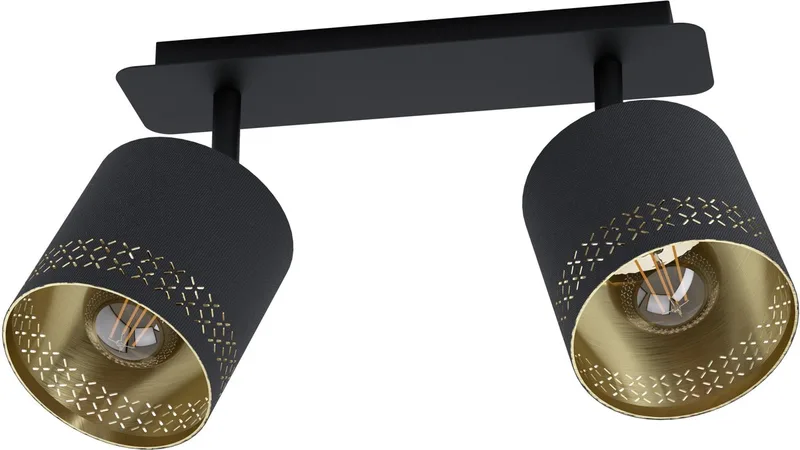 Esteperra Spot - E27 - 33,5 cm - Zwart/Goud van EGLO in Zwart – productfoto