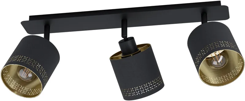 Esteperra Spot - E27 - 57,5 cm - Zwart/Goud de EGLO en Noir – photo produit
