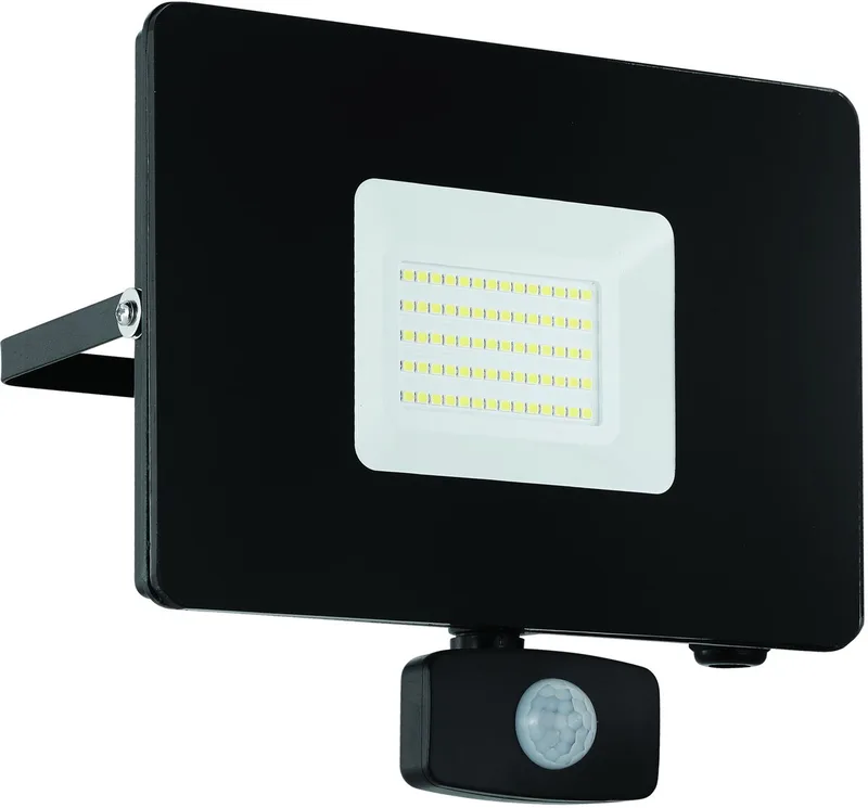 Faedo 3 - LED straler met sensor - 50W van EGLO in Zwart – productfoto
