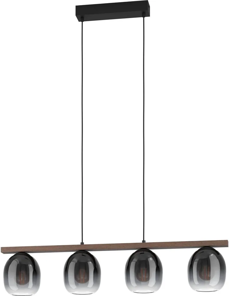 Filago Hanglamp - E27 - 88 cm - Zwart/Bruin by EGLO in Black – product photo