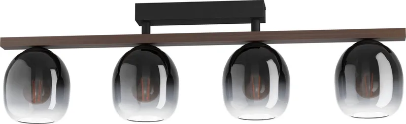 Filago Plafondlamp - E27 - 88 cm - Zwart/Bruin från EGLO i Svart – produktbild