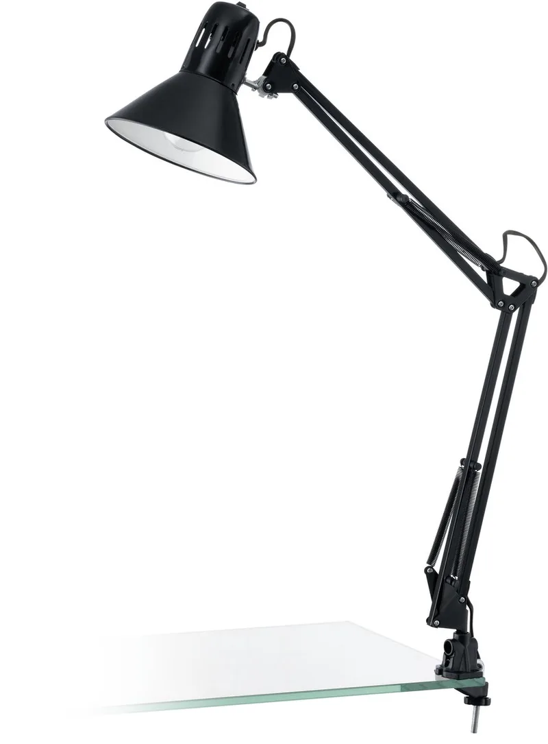 Firmo Tafellamp - Klemlamp - E27 - 73 cm - Glanzend de EGLO en Noir – photo produit