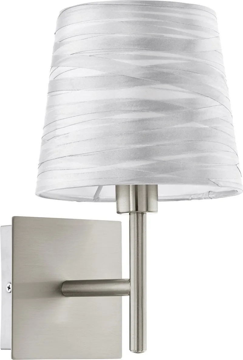 Fonsea - Wandlamp - 1 Lichts - Nikkel-Mat - Zilver von EGLO in Grau – Produktfoto