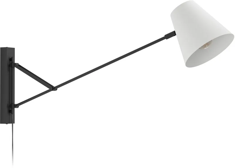 Forcadet Wandlamp - E27 - 40,5 cm - Zwart | Grijs - Staal de EGLO en Noir – photo produit