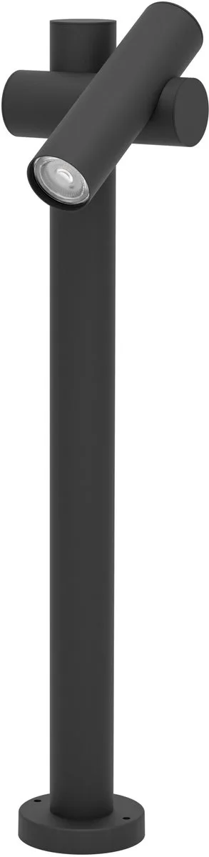 Fossignano Staande lamp Buiten - LED - 70 cm - Zwart/Helder - Kantelbaar från EGLO i Svart – produktbild