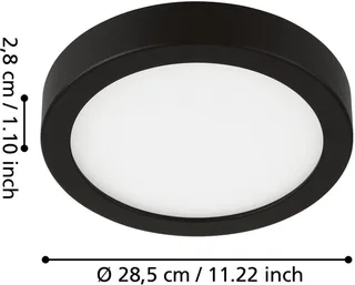 FUEVA 5 Aufbauleuchte weiss von EGLO in Schwarz – Produktfoto 5 von 5