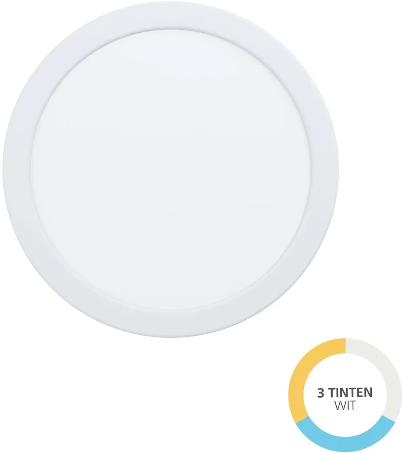 Fueva 6 Inbouwspot - LED - Ø 21.6 cm - Wit - Instelbaar wit licht (warm, neutraal en daglicht) de EGLO en Blanc – photo produit