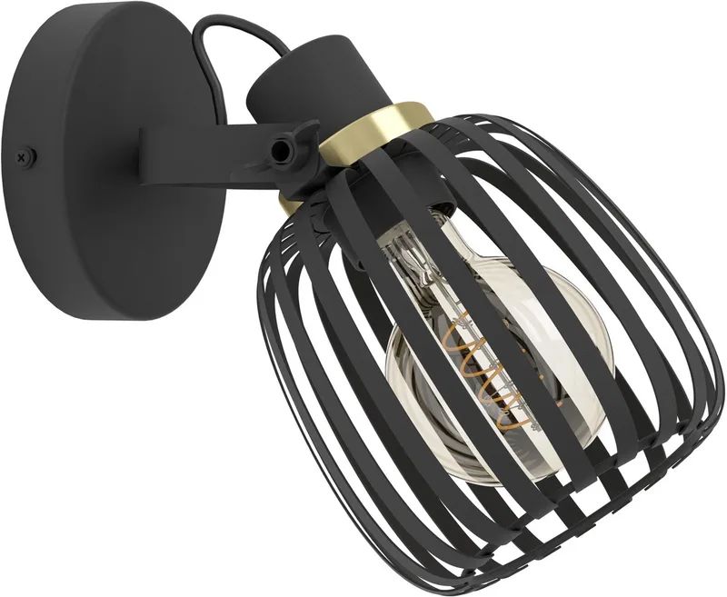 Girona Spot - E27 - 19 cm - Staal de EGLO en Noir – photo produit