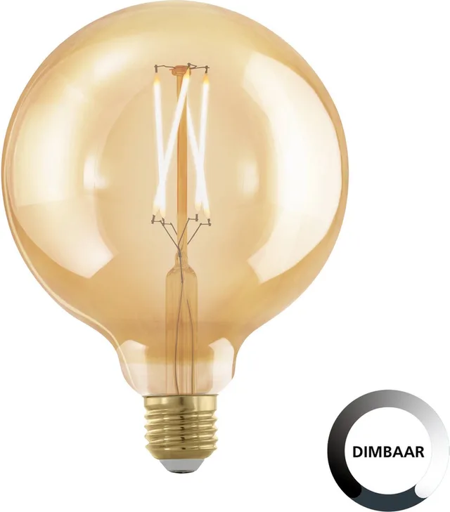 Golden Age Lichtbron - E27 - Ø 12,5 cm - Dimbaar - 4W - 1700K - Amber