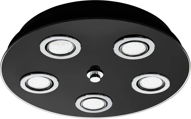 Grattino Plafondlamp - GU10 - Staal | Glas by EGLO in Black – product photo