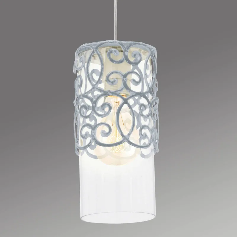 Grijsblauwe hanglamp Vintage de EGLO en Grijs-blauw, Helder – photo produit