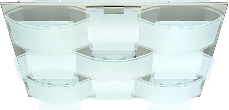 Guadiano Plafondlamp - GX53 - RVS | Glas fra EGLO i Wit:Grijs – produktbillede