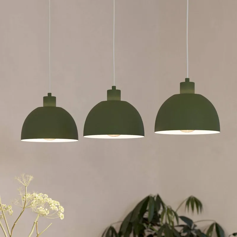 Hanglamp Cazalilla, 3-lamps, metaal, E27 de EGLO en Vert – photo produit