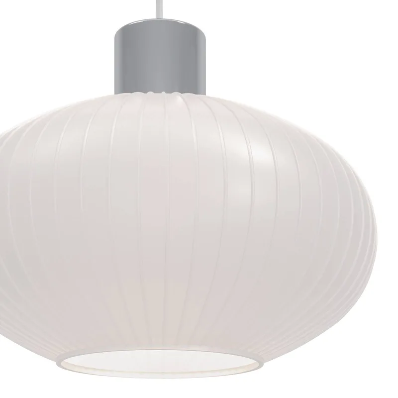 Hanglamp Dasmina, Ø 25 cm, wit/chroom, glas, E27 by EGLO in White, Chrome – product photo