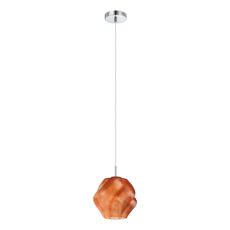 Hanglamp Meliciano, oranje, glas, Ø 22 cm, E27 by EGLO in Orange, Chrome – product photo